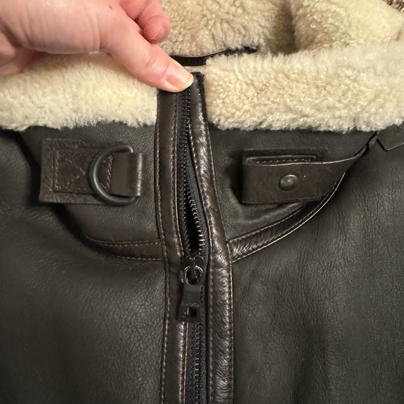 Emiliano Zapata Shearling & Leather Puffer Jacket Size 56 - Picture 11 of 15